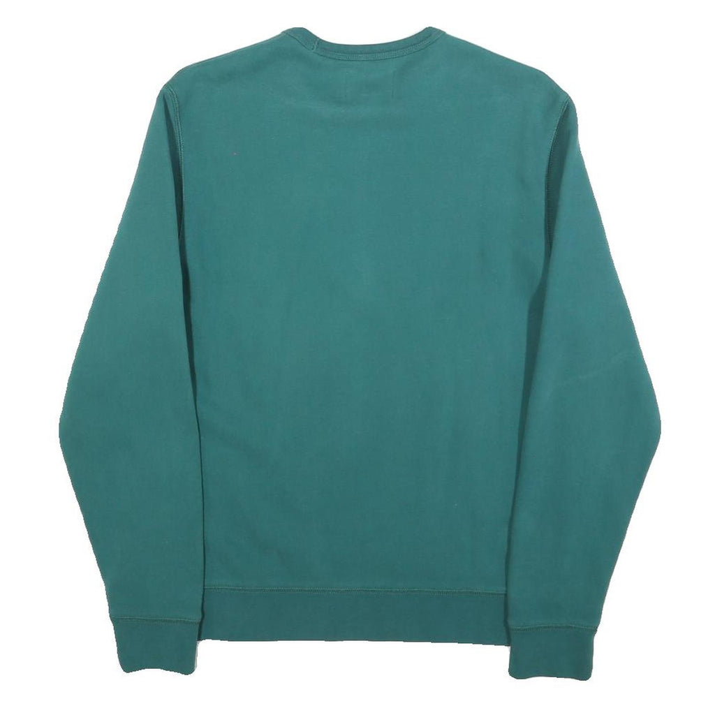 LANDS END Mens Green Crew Neck S Cotton Blend Sweatshirt Casual Everyday