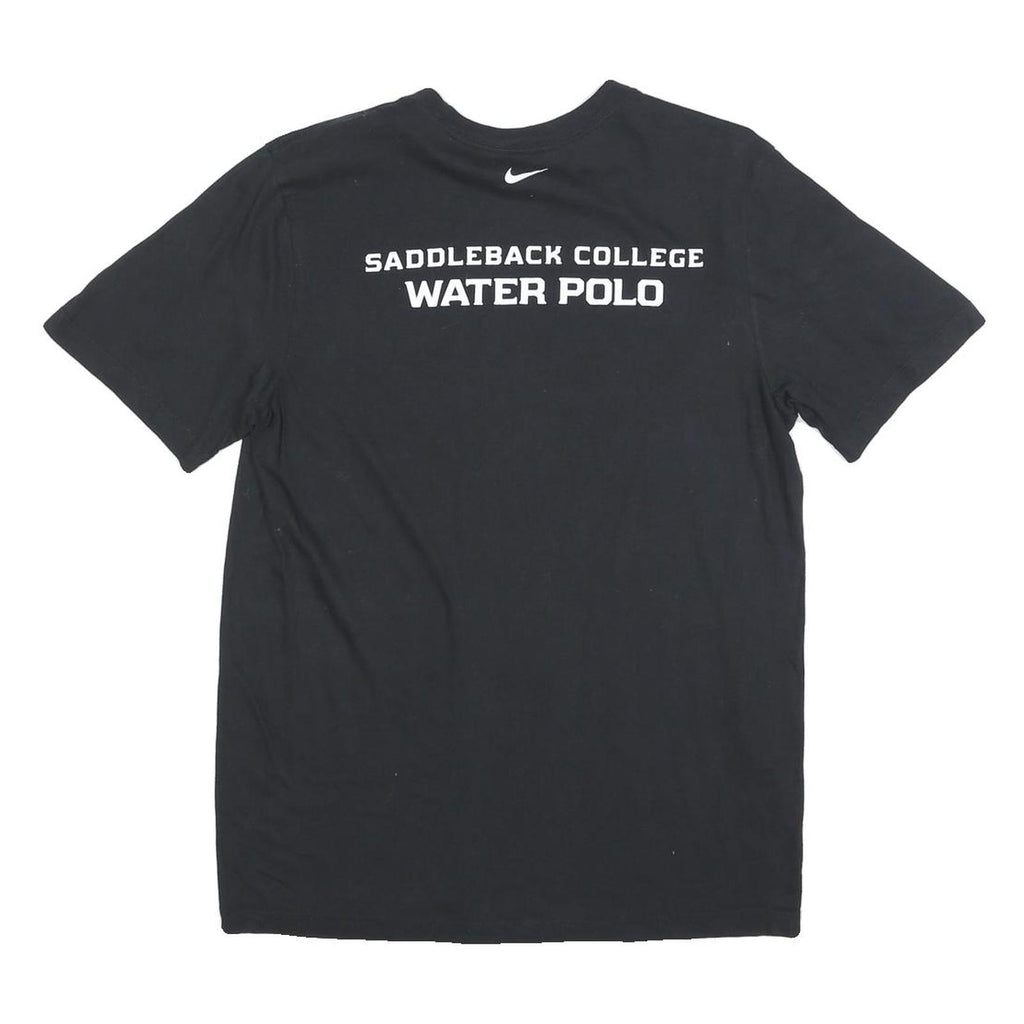 NIKE Mens Black Water Polo T-Shirt M Short Sleeve Crew Neck College Sports