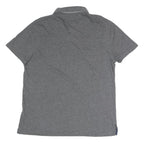 TOMMY HILFIGER Mens Grey Button Down Collar Short Sleeve Plain M Cotton Blend