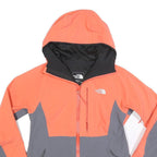 THE NORTH FACE Womens Orange & Grey Hooded Zip Jacket M Synthetic Softshell
