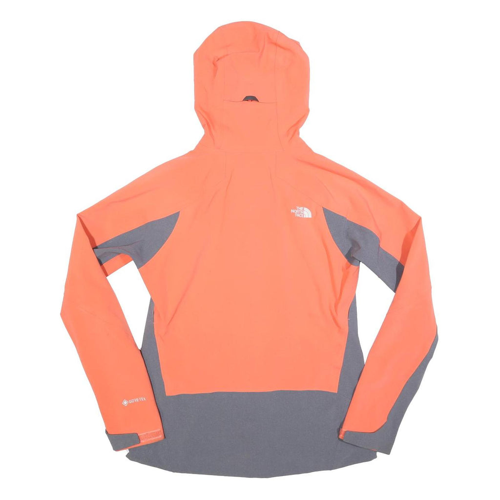 THE NORTH FACE Womens Orange & Grey Hooded Zip Jacket M Synthetic Softshell
