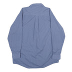 RED KAP Mens Blue & Navy Checked Workwear Shirt L Cotton Blend Long Sleeve