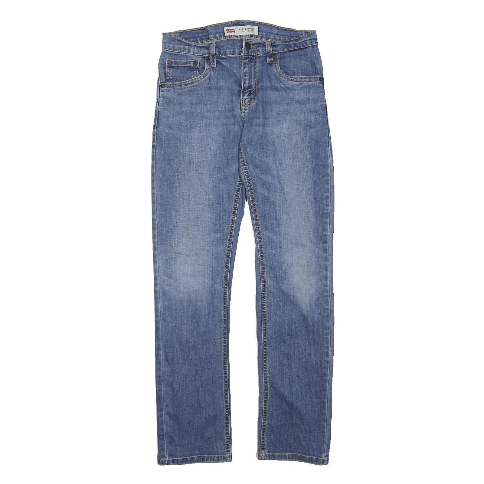 LEVI'S 511 Womens Slim Blue Denim Light W28 L29 Slim Fit Zip Closure Jeans