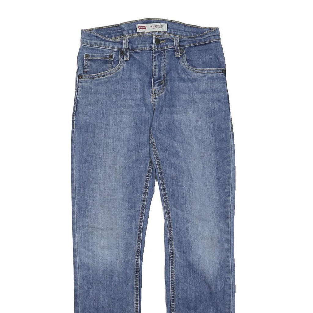 LEVI'S 511 Womens Slim Blue Denim Light W28 L29 Slim Fit Zip Closure Jeans