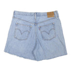 LEVI'S Mens Shorts Blue Denim Casual M W36 Cotton Blend Light Wash Raw Hem