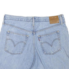 LEVI'S Mens Shorts Blue Denim Casual M W36 Cotton Blend Light Wash Raw Hem