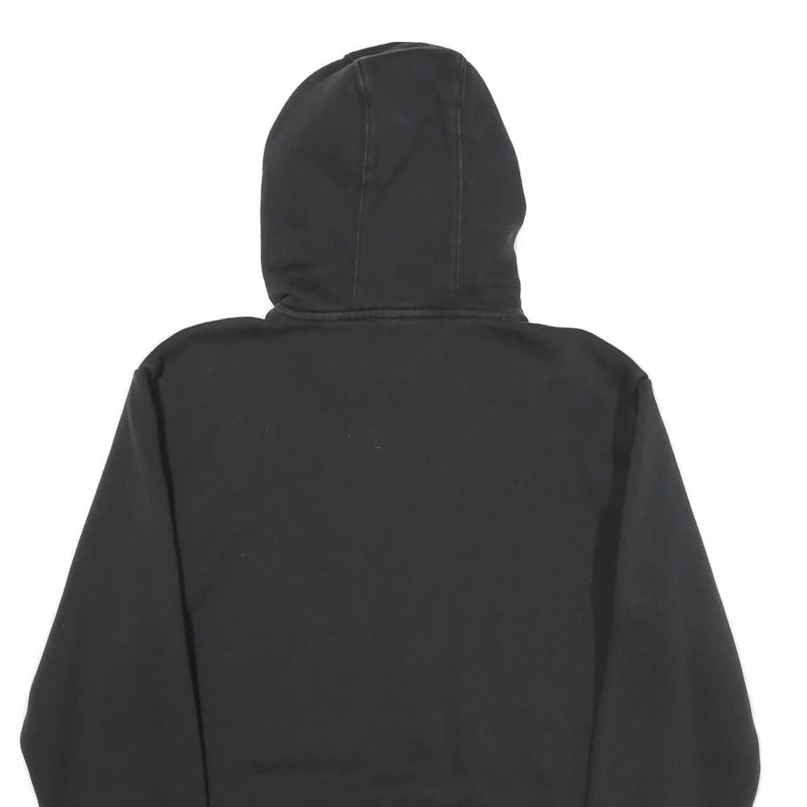 ADIDAS Mens Black Hoodie M Cotton Pullover Logo Print Sports Casual