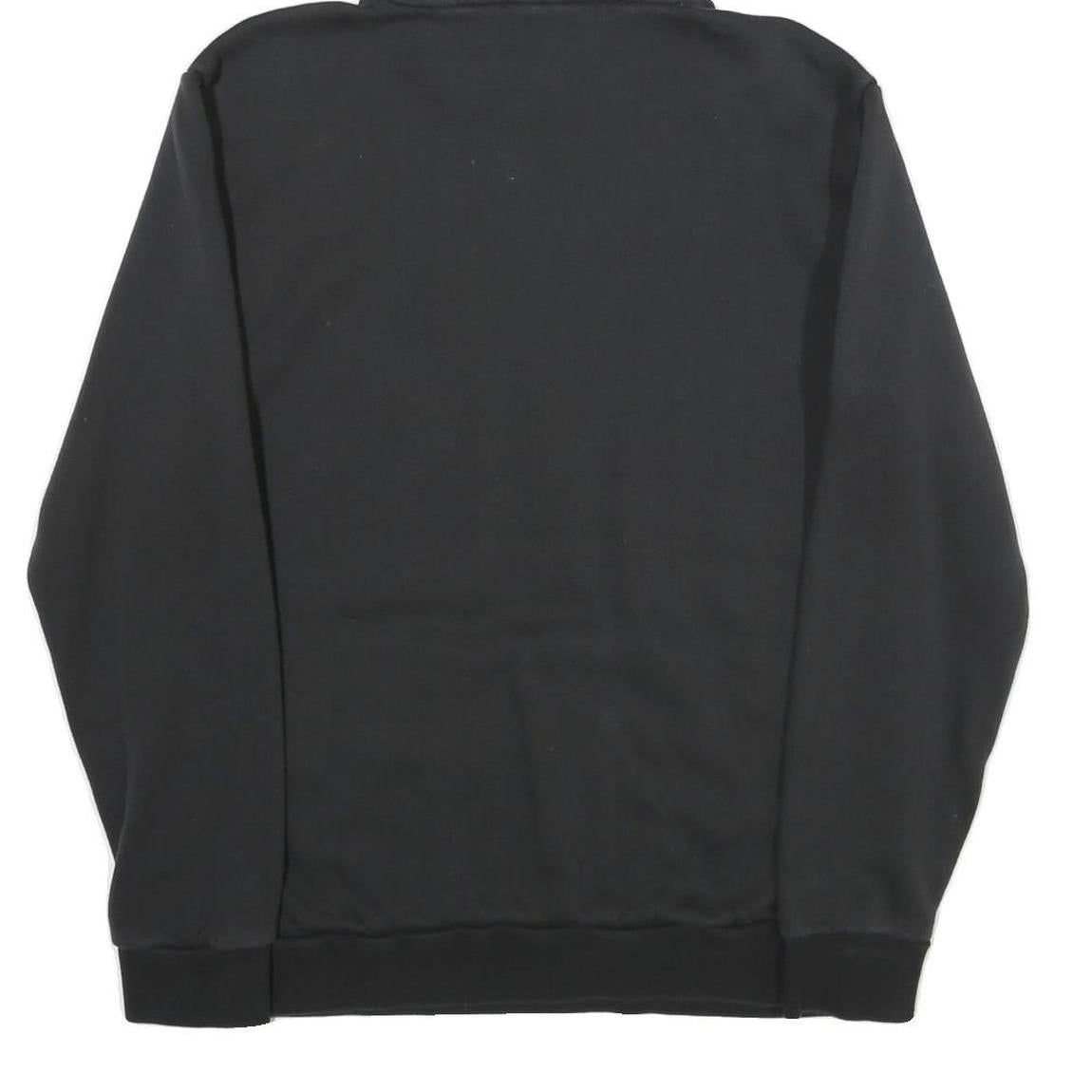 ADIDAS Mens Black Hoodie M Cotton Pullover Logo Print Sports Casual