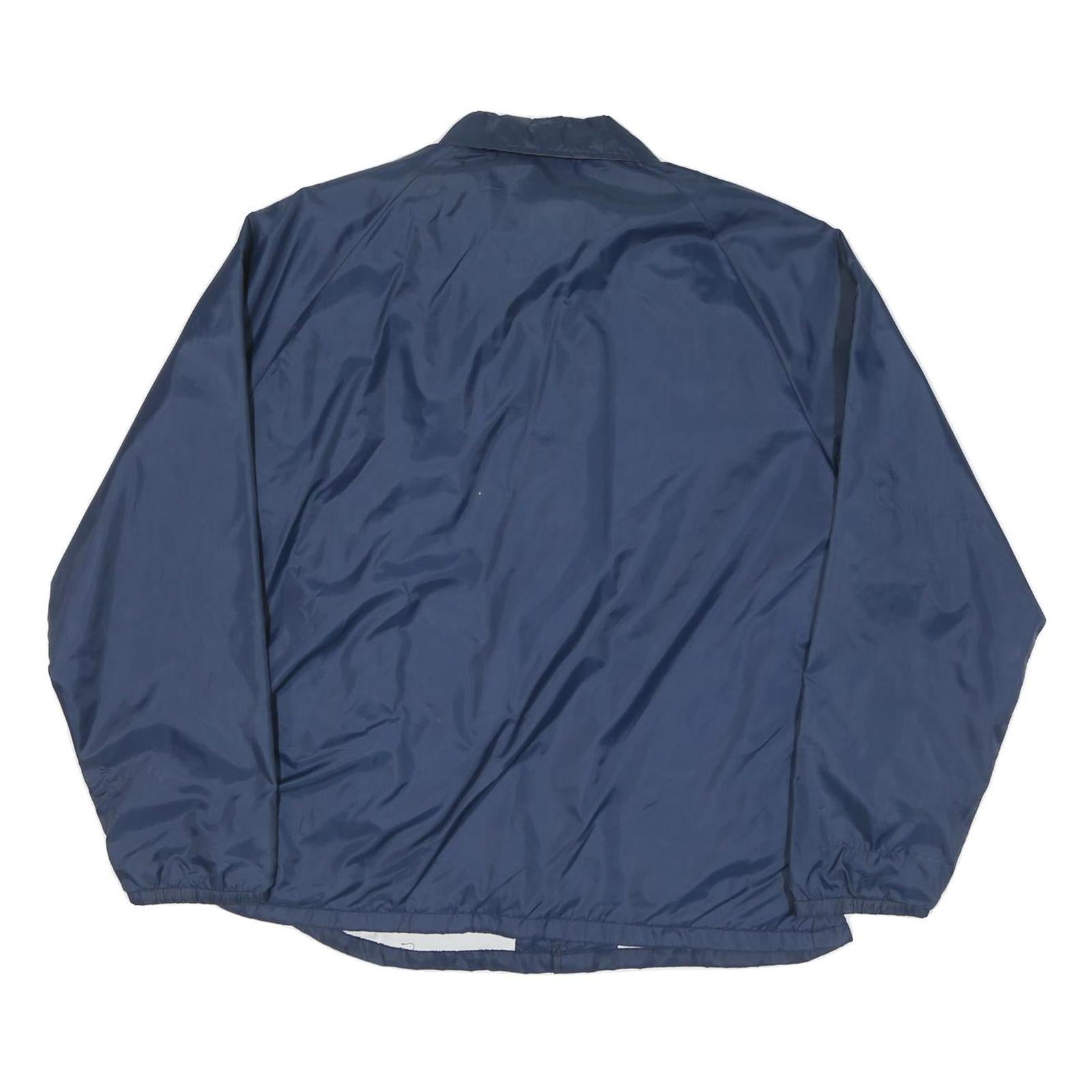 FIELDMASTER Mens Blue Classic Jacket L Polyester Blend Plain Button Closure