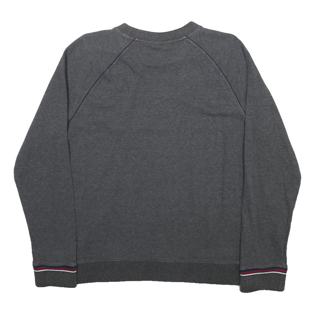 FILA Womens Grey Cotton Blend Crew Neck Sweatshirt M Embroidered Logo