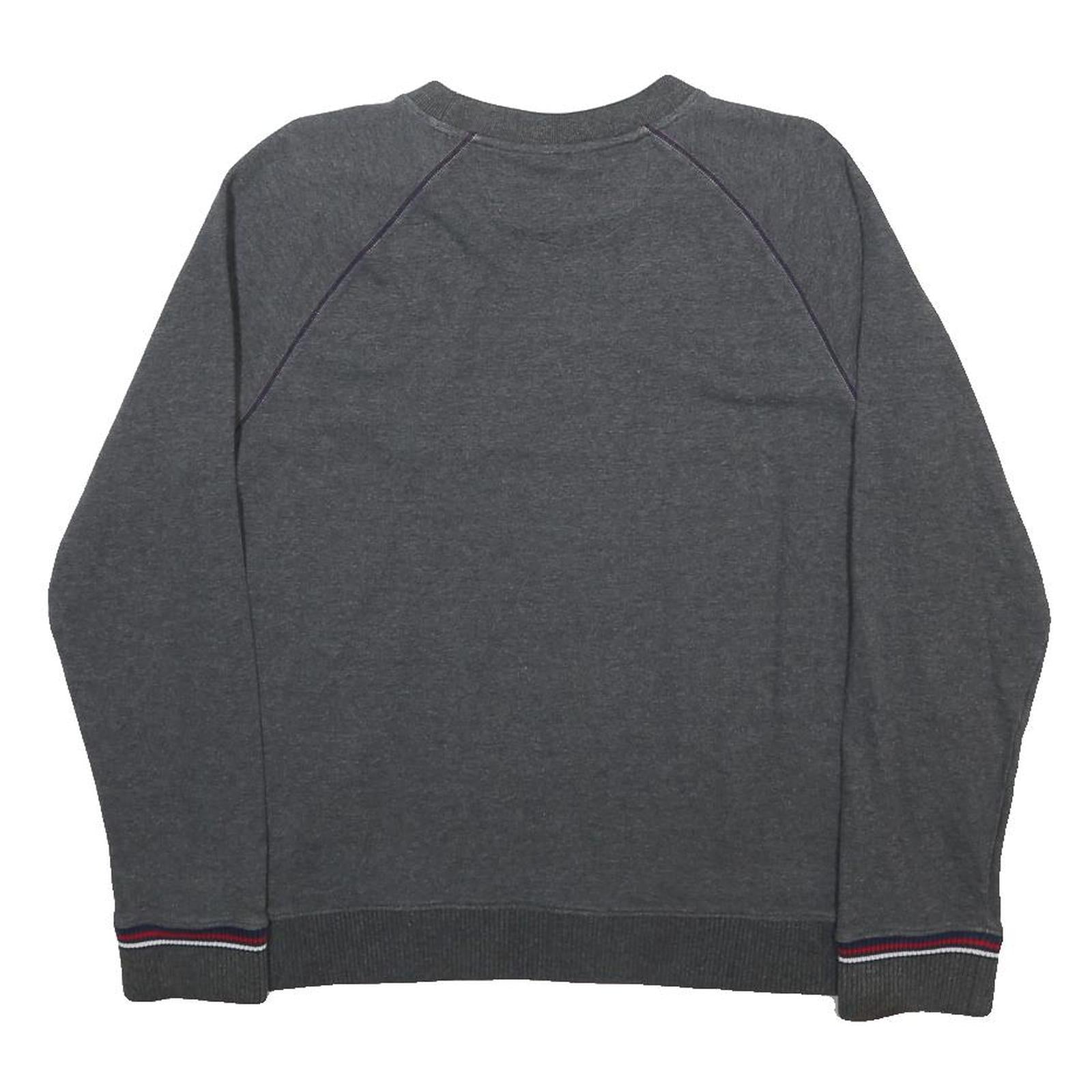 FILA Womens Grey Cotton Blend Crew Neck Sweatshirt M Embroidered Logo
