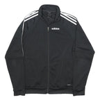 ADIDAS Mens Black Jacket XS Polyester Track Zip Up Classic Sportswear