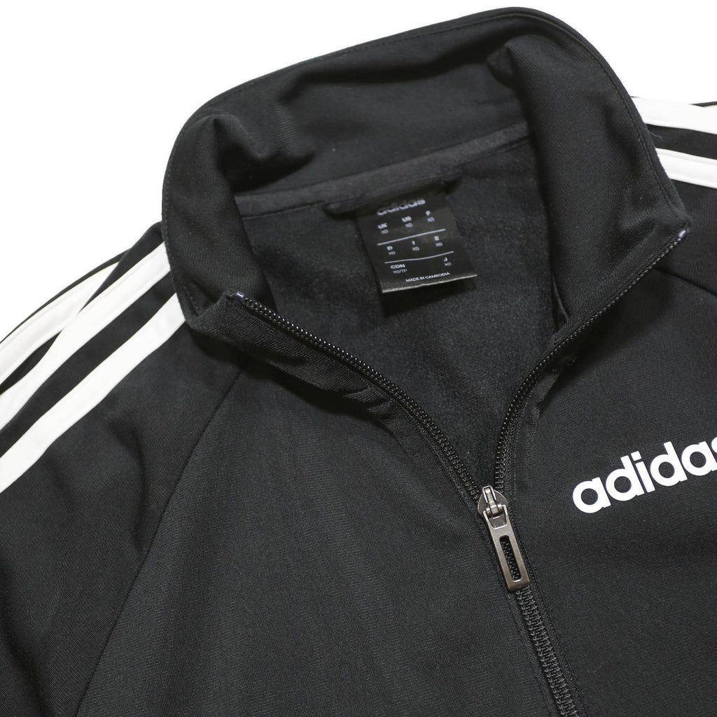 ADIDAS Mens Black Jacket XS Polyester Track Zip Up Classic Sportswear