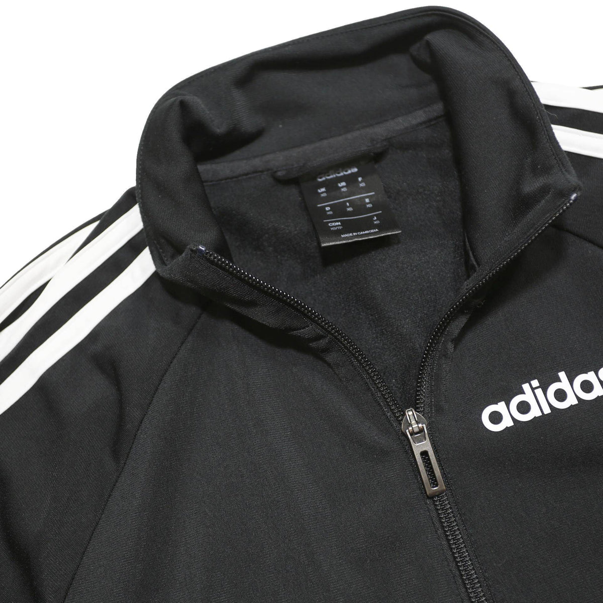 ADIDAS Mens Black Jacket XS Polyester Track Zip Up Classic Sportswear