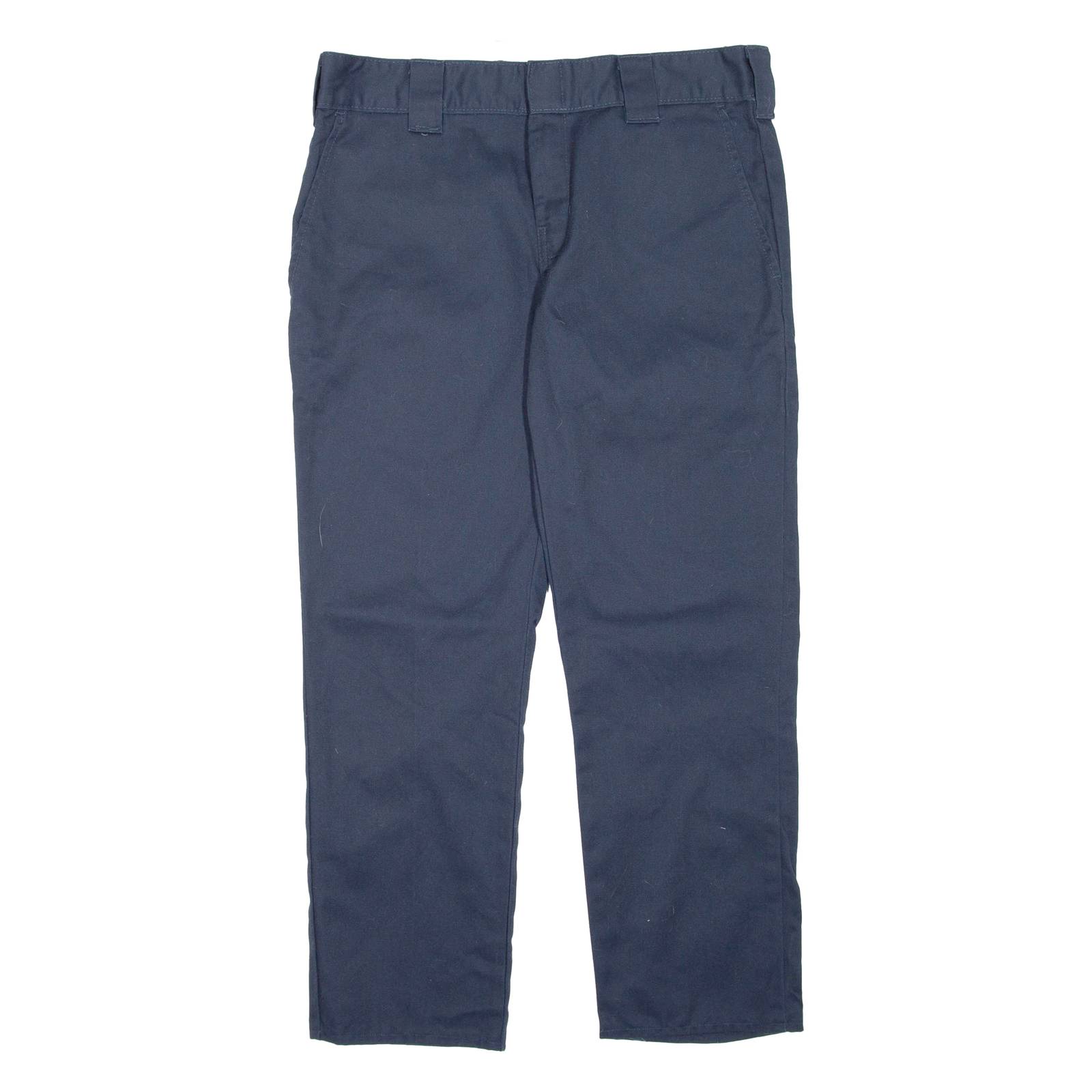DICKIES Womens Trousers Blue Slim Straight W32 L27