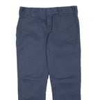 DICKIES Womens Trousers Blue Slim Straight W32 L27
