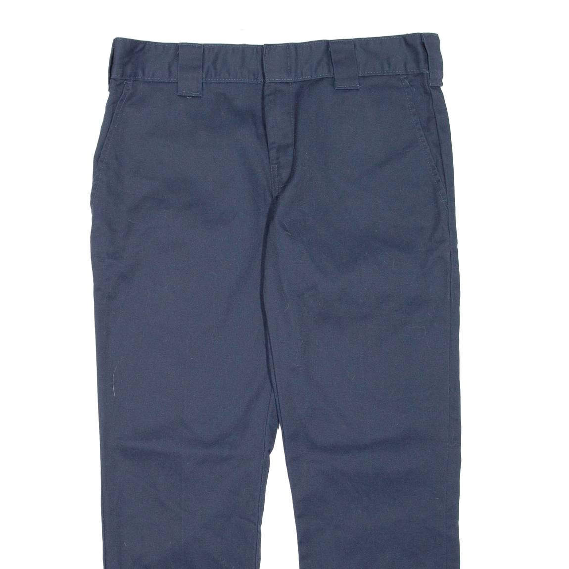 DICKIES Womens Trousers Blue Slim Straight W32 L27