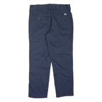DICKIES Womens Trousers Blue Slim Straight W32 L27