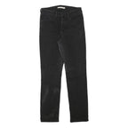 LEVI'S Womens Black Regular Straight Denim Jeans W26 L29 Classic Zip