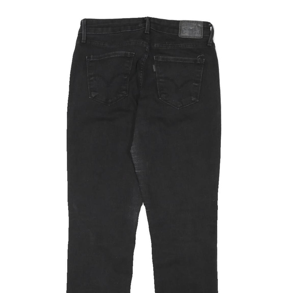 LEVI'S Womens Black Regular Straight Denim Jeans W26 L29 Classic Zip