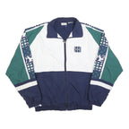 RUCANOR Mens Navy Blue & Green Retro Track Jacket XL Polyester Blend Zip