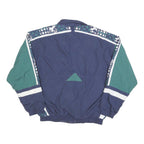 RUCANOR Mens Navy Blue & Green Retro Track Jacket XL Polyester Blend Zip