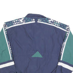 RUCANOR Mens Navy Blue & Green Retro Track Jacket XL Polyester Blend Zip