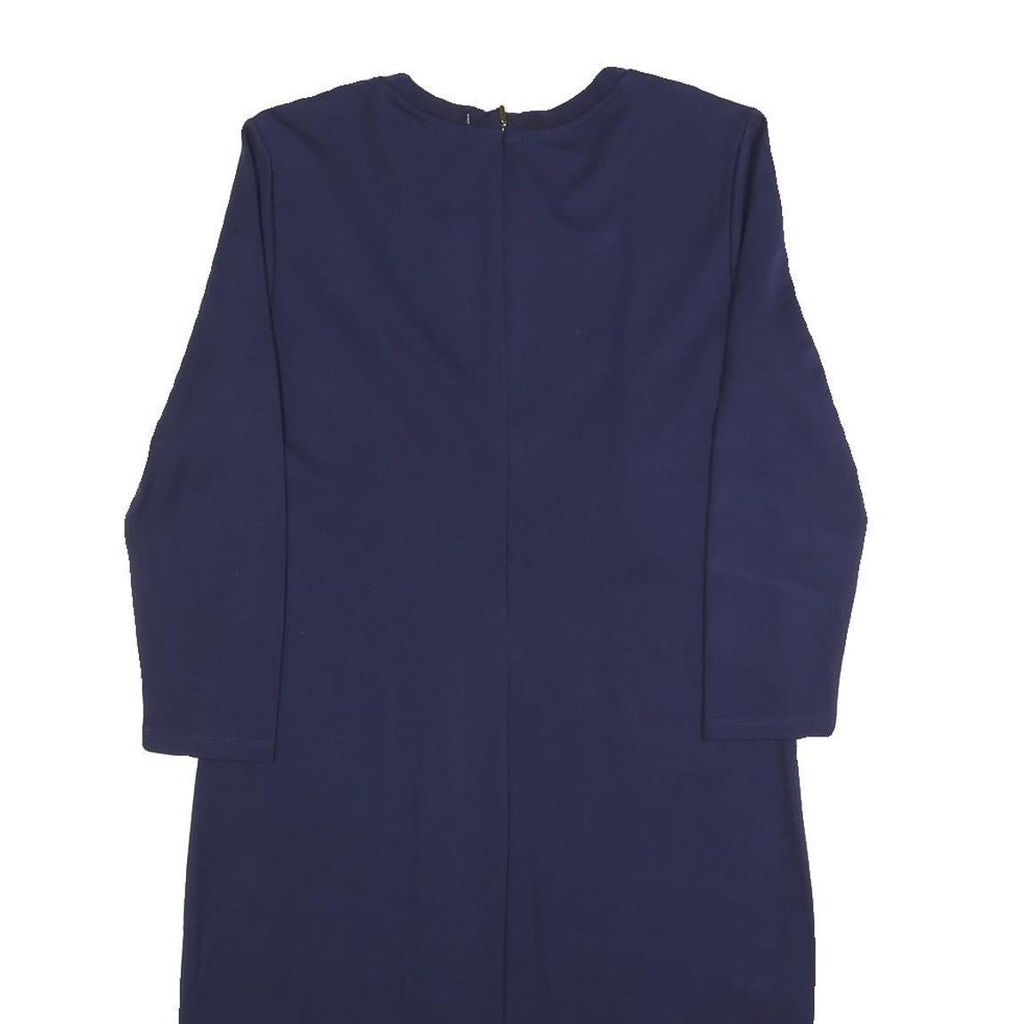 LAUREN RALPH LAUREN Womens Blue & Maroon Day Polyester Blend Dress XS Stylish