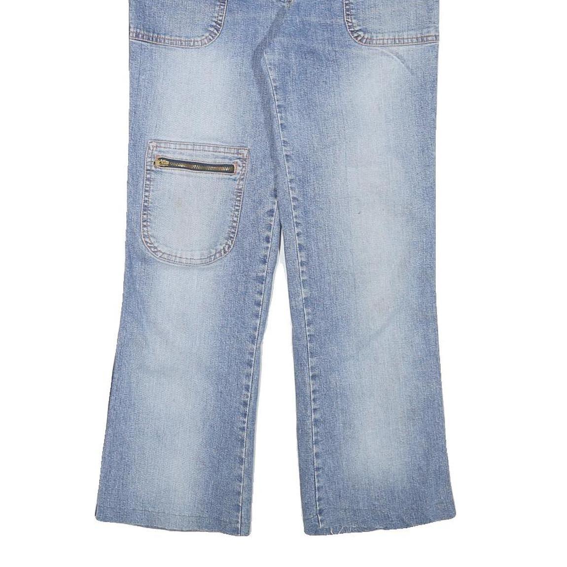 MYC Womens Jeans Blue Regular Straight Denim Medium W30 L25 Zipper Pockets