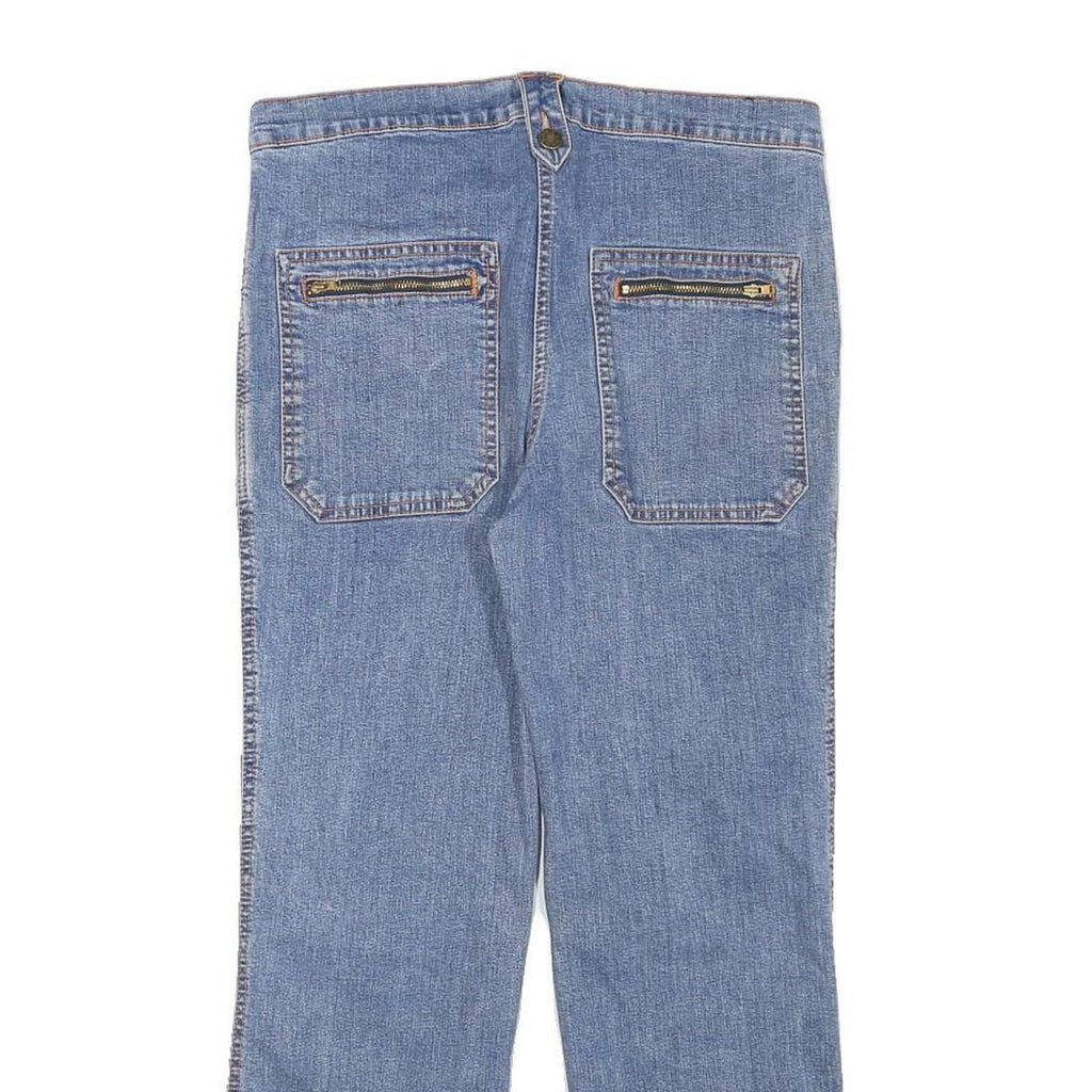 MYC Womens Jeans Blue Regular Straight Denim Medium W30 L25 Zipper Pockets