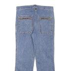 MYC Womens Jeans Blue Regular Straight Denim Medium W30 L25 Zipper Pockets