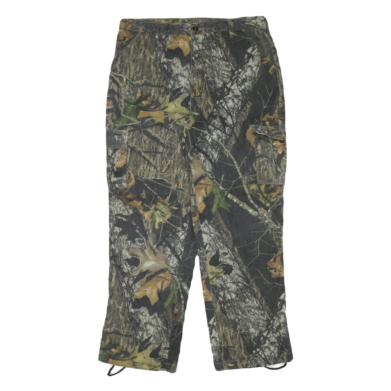 JERZEES Mens Cotton Blend Camouflage Relaxed Cargo Trousers W39 L33