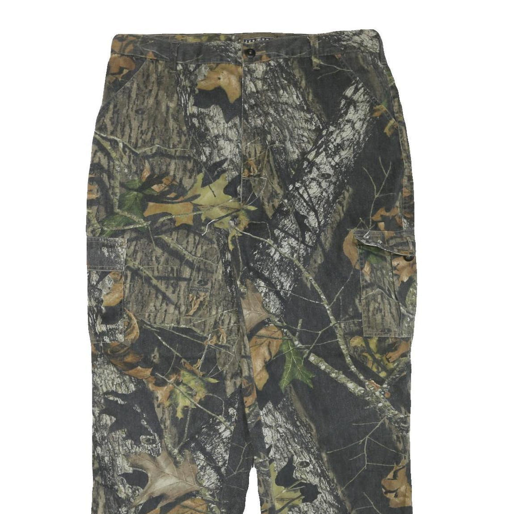 JERZEES Mens Cotton Blend Camouflage Relaxed Cargo Trousers W39 L33