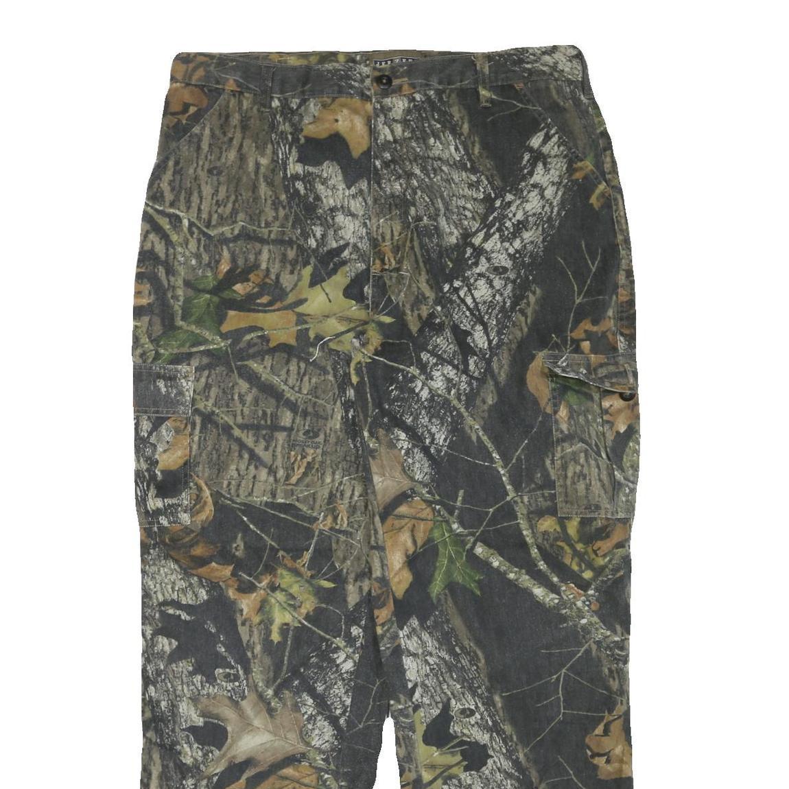 JERZEES Mens Cotton Blend Camouflage Relaxed Cargo Trousers W39 L33