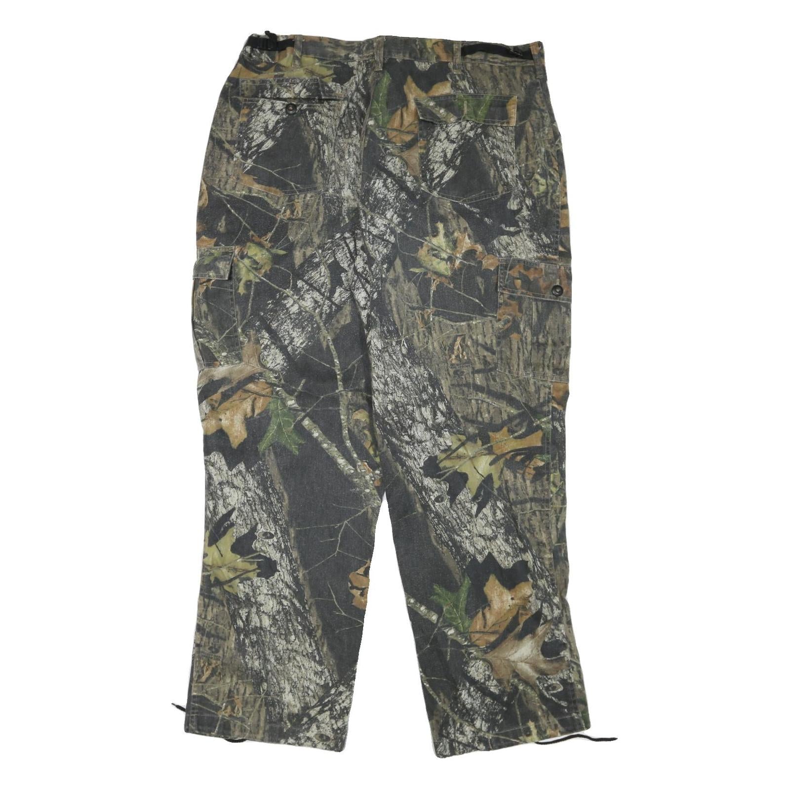 JERZEES Mens Cotton Blend Camouflage Relaxed Cargo Trousers W39 L33