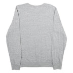CHAMPION Mens Grey Crew Neck S Cotton Blend Sweatshirt Pullover Logo