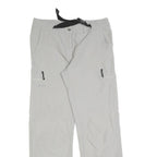 K TEC Mens Light Grey Regular Fit Straight Leg Trousers W32 L30 Outdoor Casual