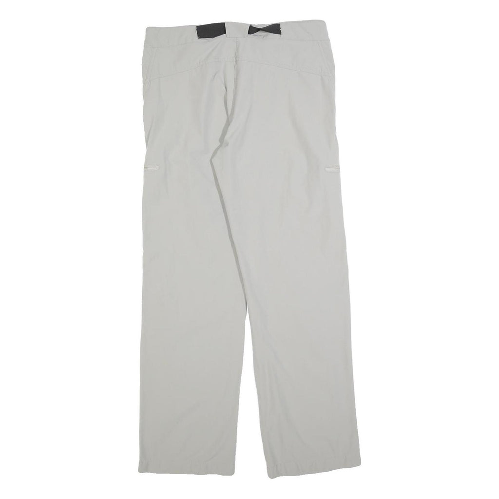 K TEC Mens Light Grey Regular Fit Straight Leg Trousers W32 L30 Outdoor Casual