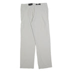 K TEC Mens Light Grey Regular Fit Straight Leg Trousers W32 L30 Outdoor Casual