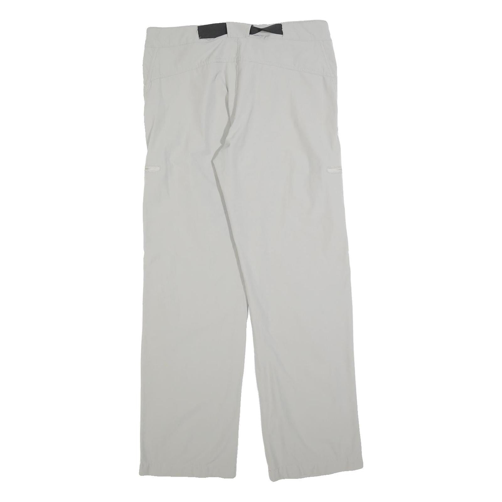 K TEC Mens Light Grey Regular Fit Straight Leg Trousers W32 L30 Outdoor Casual
