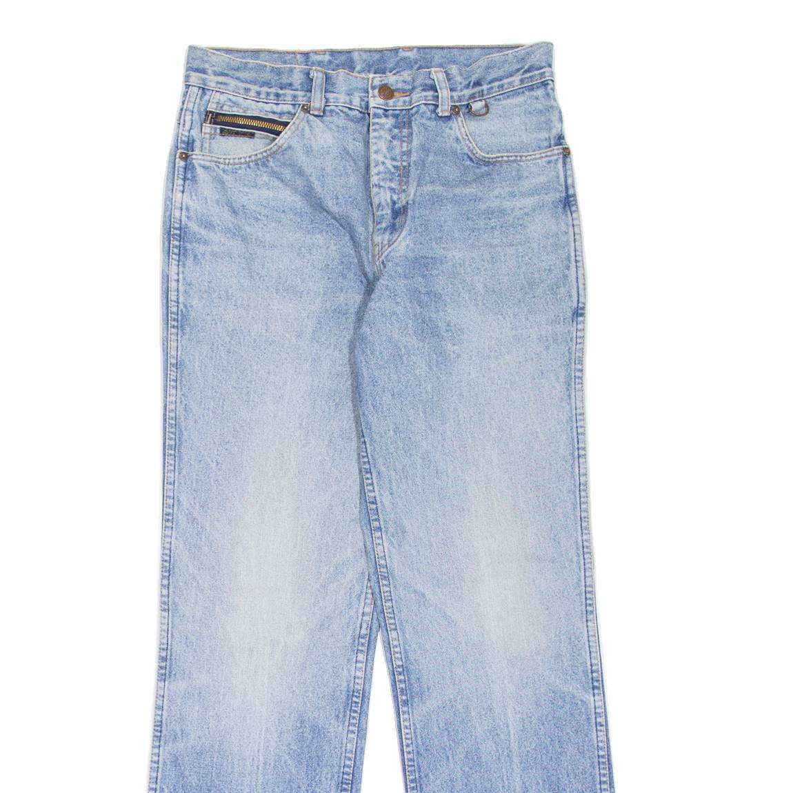 VINCI Mens Jeans Blue Regular Straight Stone Wash W29 L31