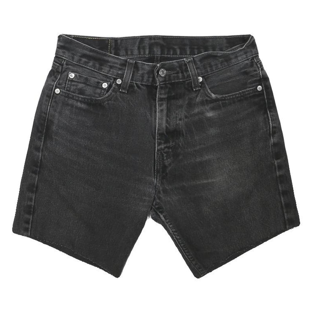 LEVI'S Mens Black Denim Shorts M W32 Casual Cotton Blend Stylish Fit
