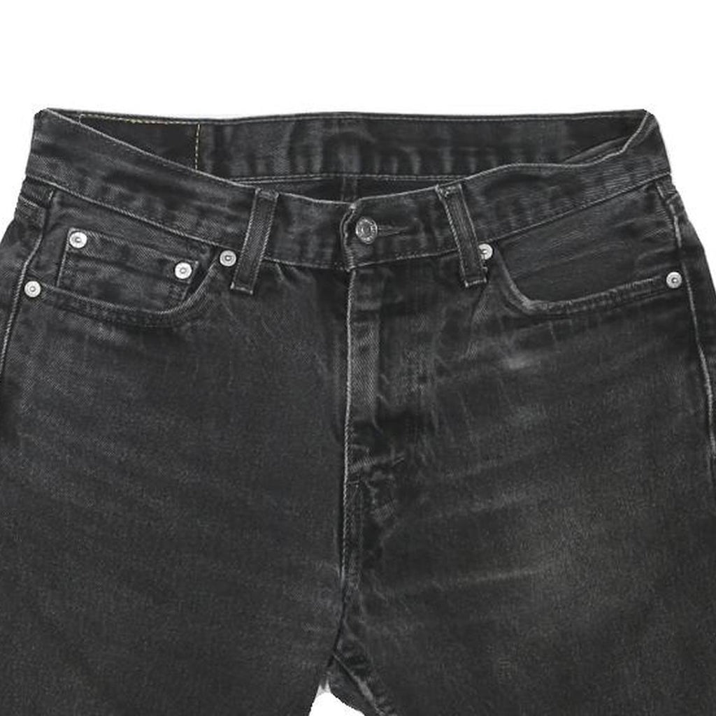 LEVI'S Mens Black Denim Shorts M W32 Casual Cotton Blend Stylish Fit