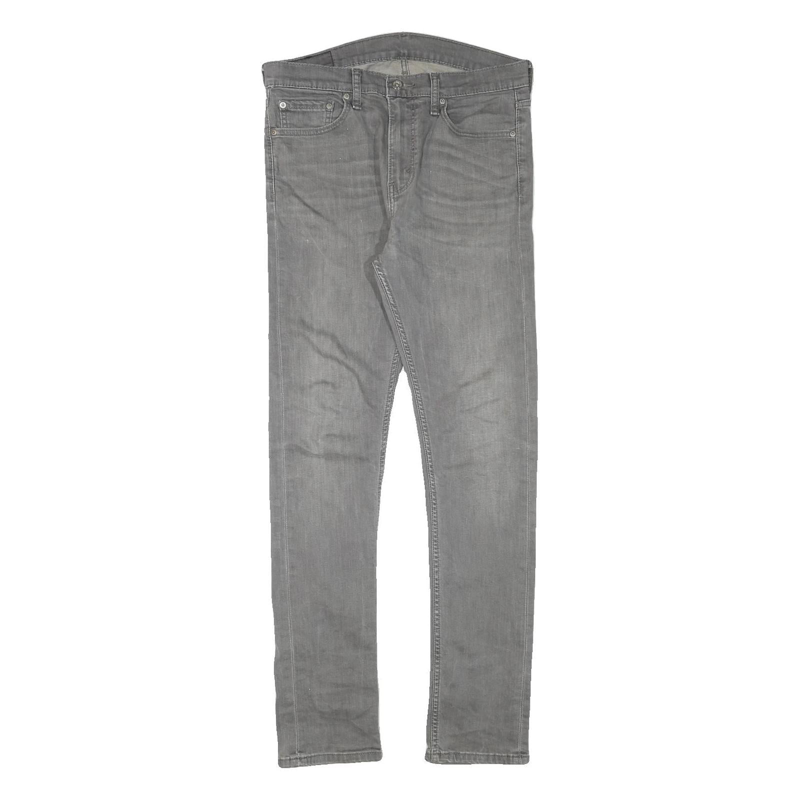 LEVI'S Mens Grey Slim Skinny Denim Medium W32 L31 Stretch Cotton Blend Jeans