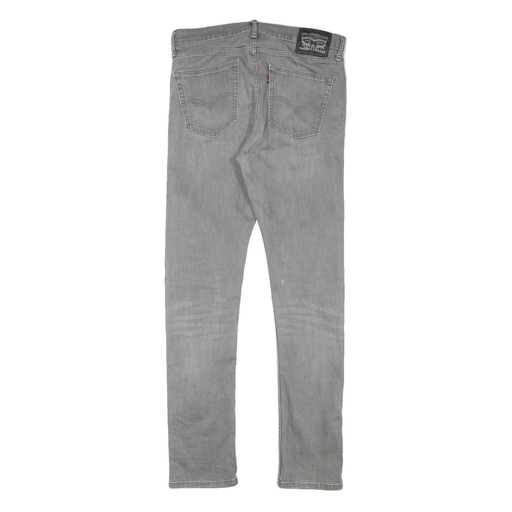 LEVI'S Mens Grey Slim Skinny Denim Medium W32 L31 Stretch Cotton Blend Jeans