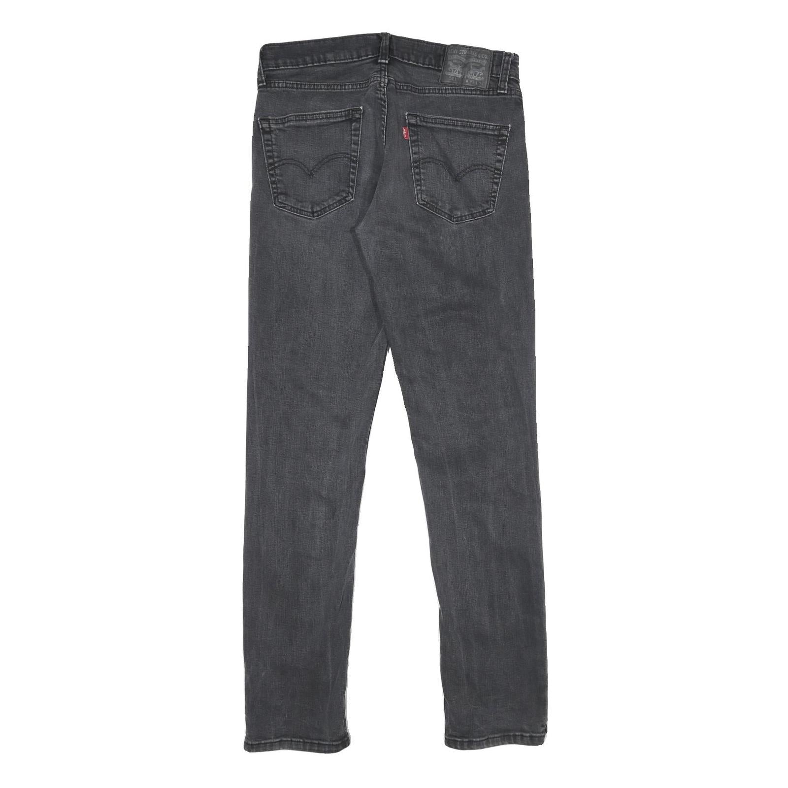 LEVI'S 511 SLIM Mens Jeans Black Slim Skinny Denim Medium W33 L34 Comfortable