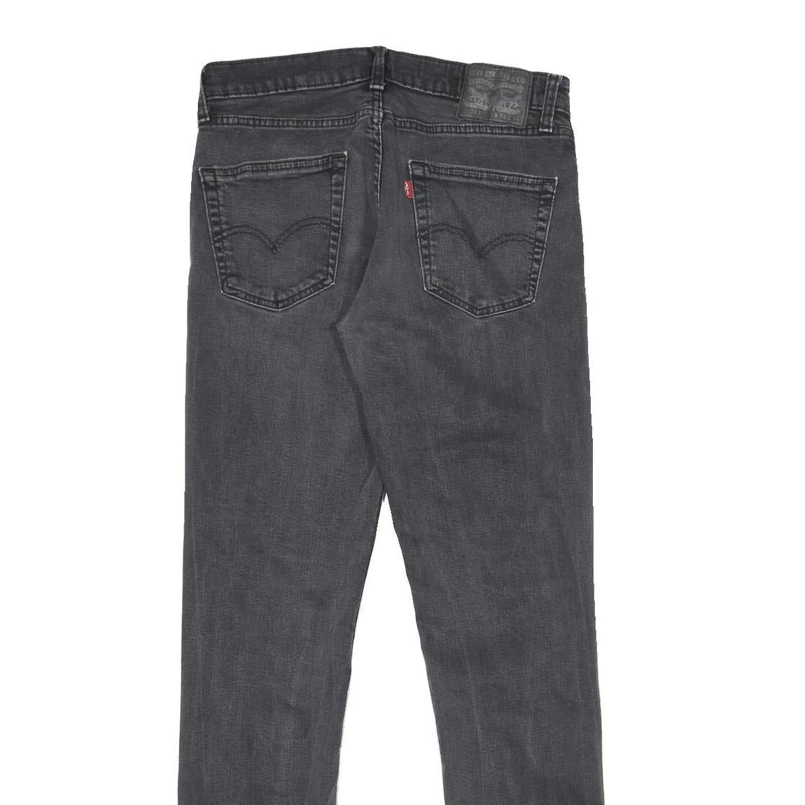 LEVI'S 511 SLIM Mens Jeans Black Slim Skinny Denim Medium W33 L34 Comfortable