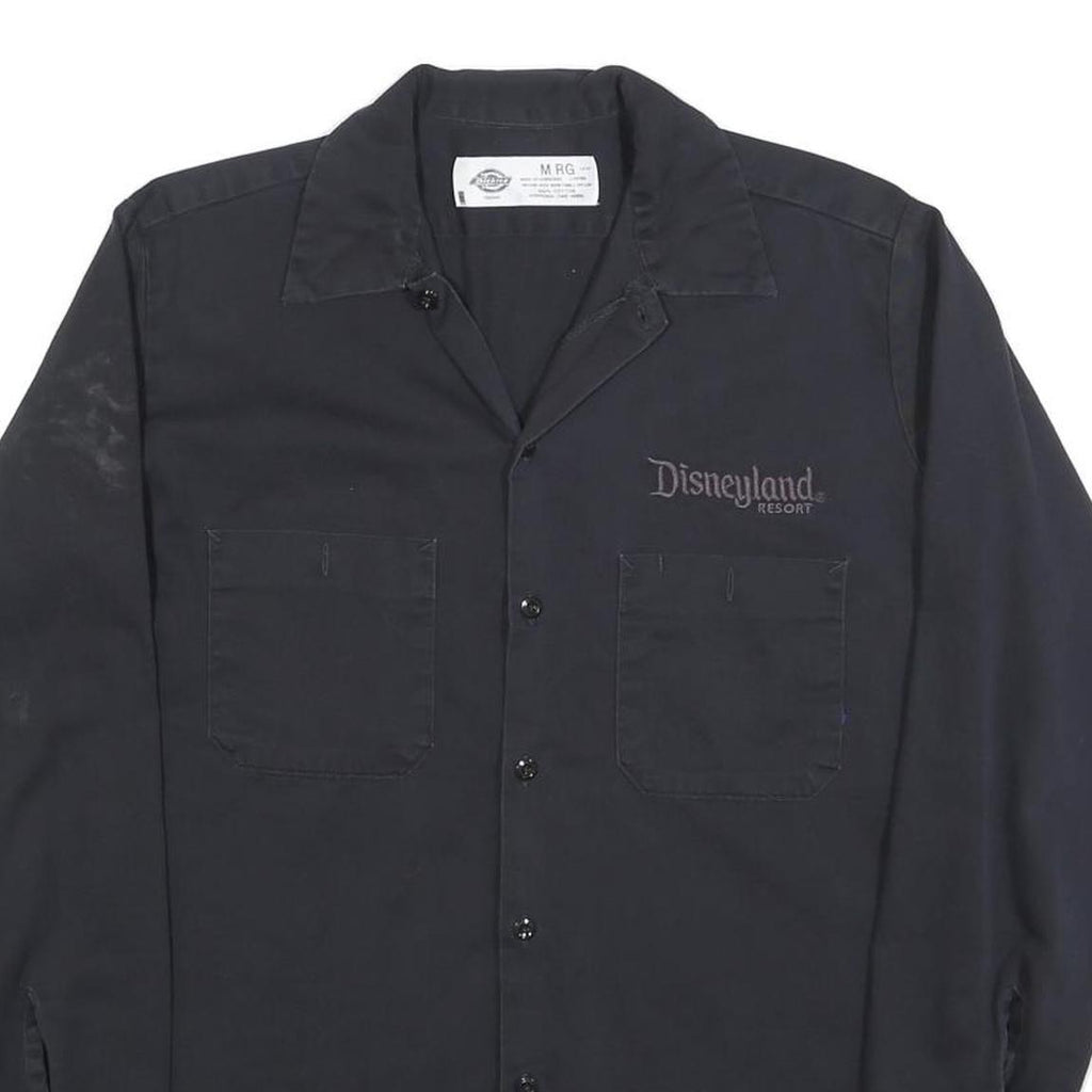 DISNEY Mens Black Disneyland Resort Cotton Blend Shirt M Casual Workwear