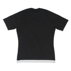 ADIDAS Mens Black & White Logo Modern T-Shirt S Short Sleeve Crew Neck