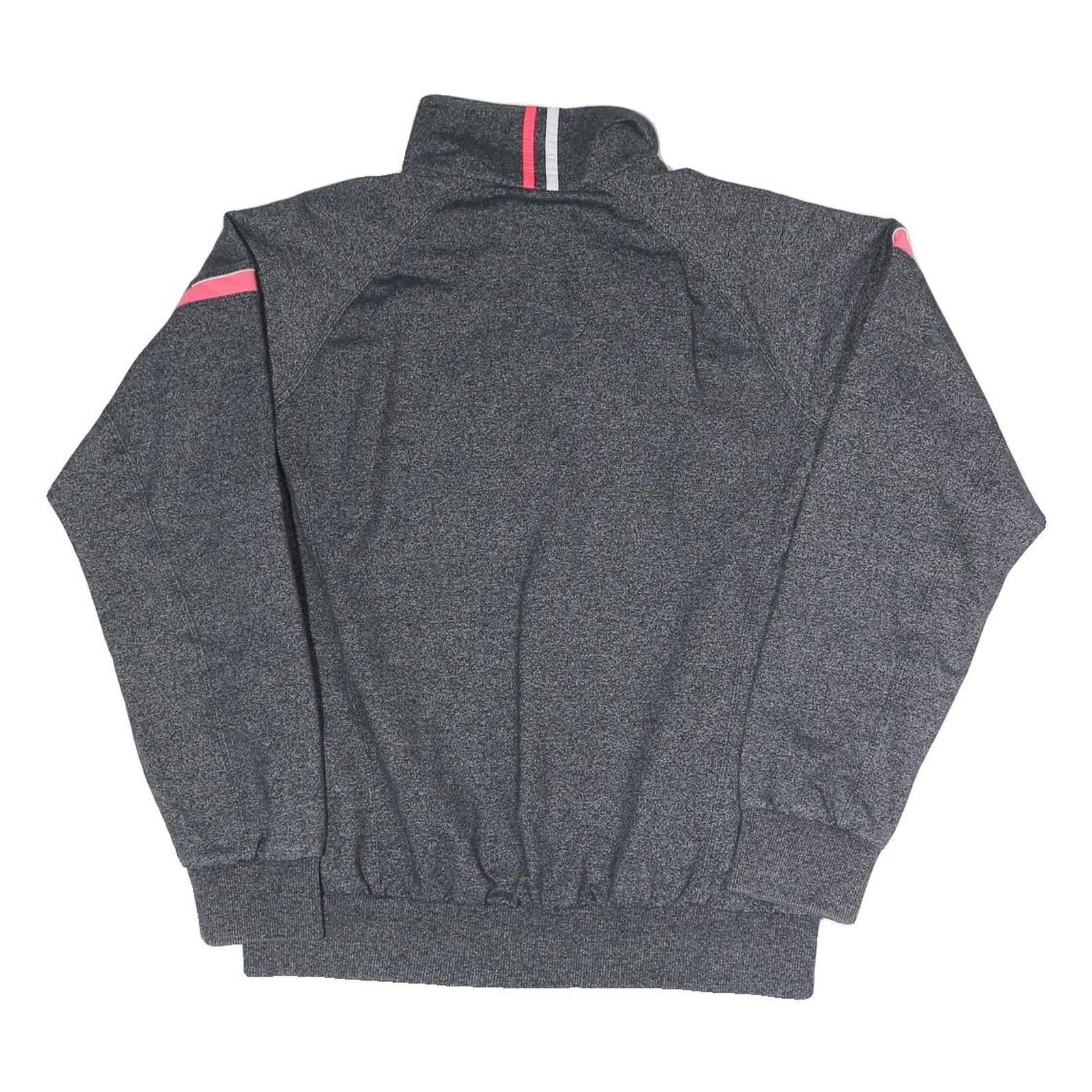 LINKE Womens Grey & Pink Zip Jacket L Polyester Blend Athletic Comfort